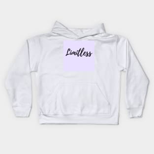 Limitless - Explore your Possibilities - Purple background Kids Hoodie